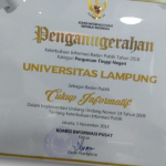 Sertifikat Penghargaan KI Pusat