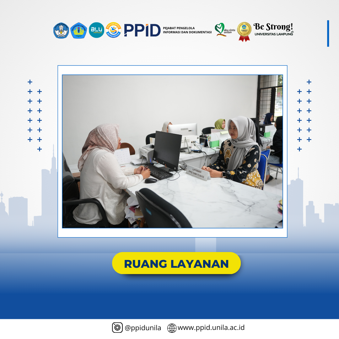 Meja dan Ruang Layanan Informasi – PPID Universitas Lampung