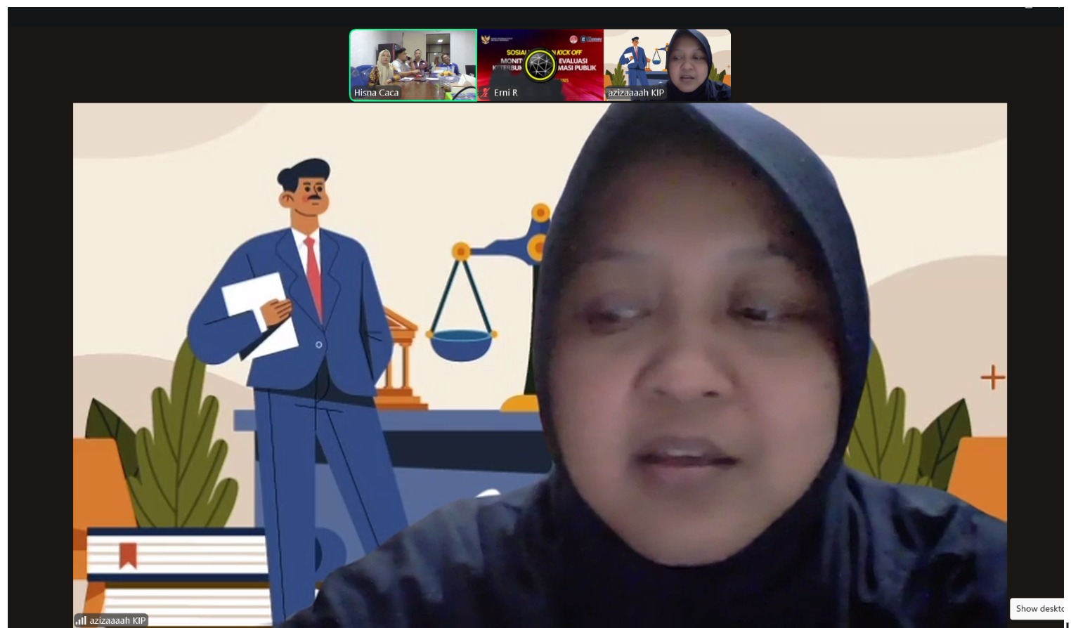 Koordinasi dan Pendampingan Pengisian Monitoring dan Evaluasi (Monev) Keterbukaan Informasi Publik tahun 2025
